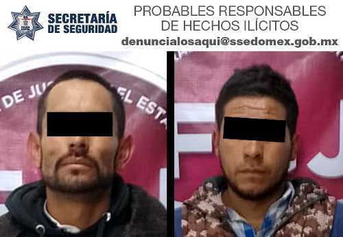 Detienen en Ixtlahuaca a dos presuntos narcomenudistas